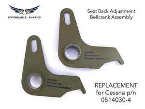 AA7A-Cessna ARTICULATING Seat Back Adjust Bellcrank Assembly - **INCLUDES NEW ROLL PINS**